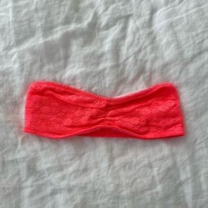 Victoria’s Secret pink lace bandeau medium